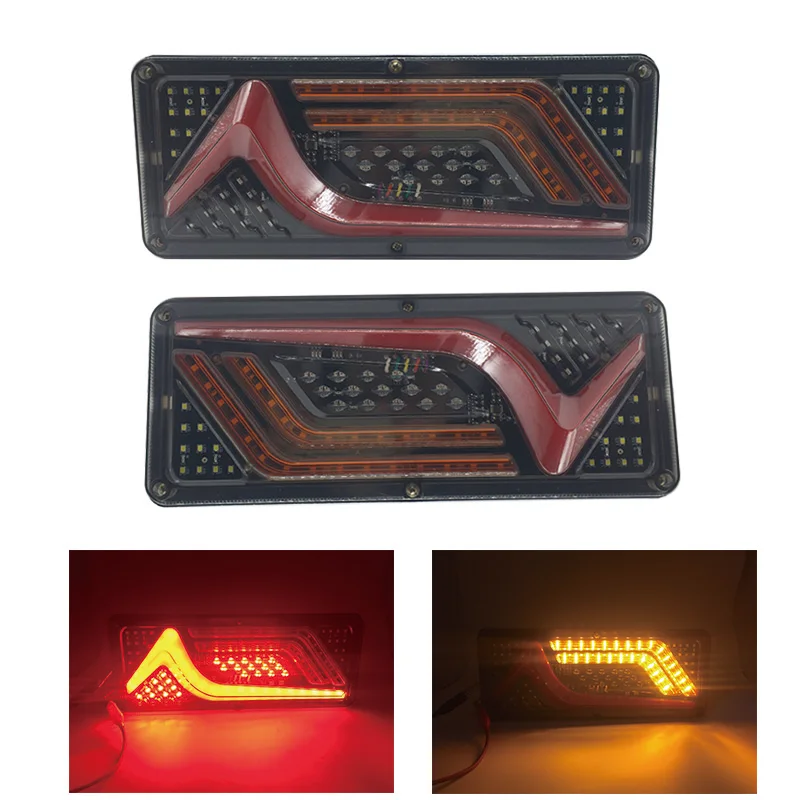 

2X 33cm LED Truck Tail Light For Trailer Lorry Bus Caravan Camper 12/24V Turn Signal Rear Brake Lights Reverse Signal Lamp