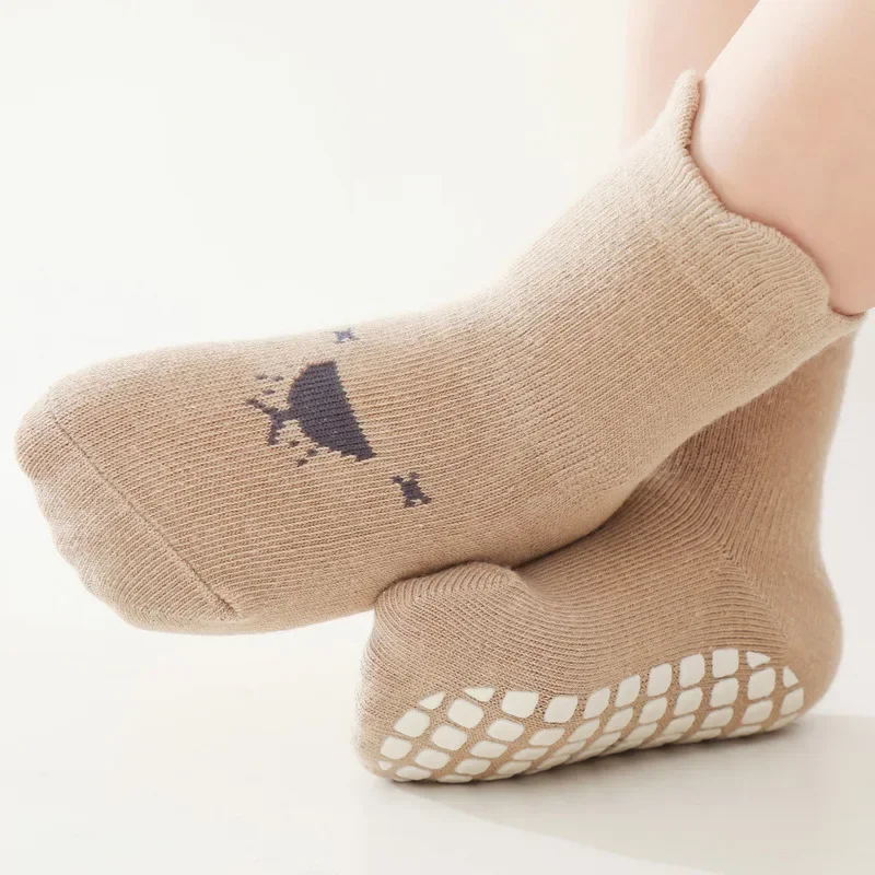 Spring Summer Autumn Baby Girls Socks Children Kids Floor Socks Boy Non-Slip Toddler Trampoline Socks Newborn Cartoon Shoes