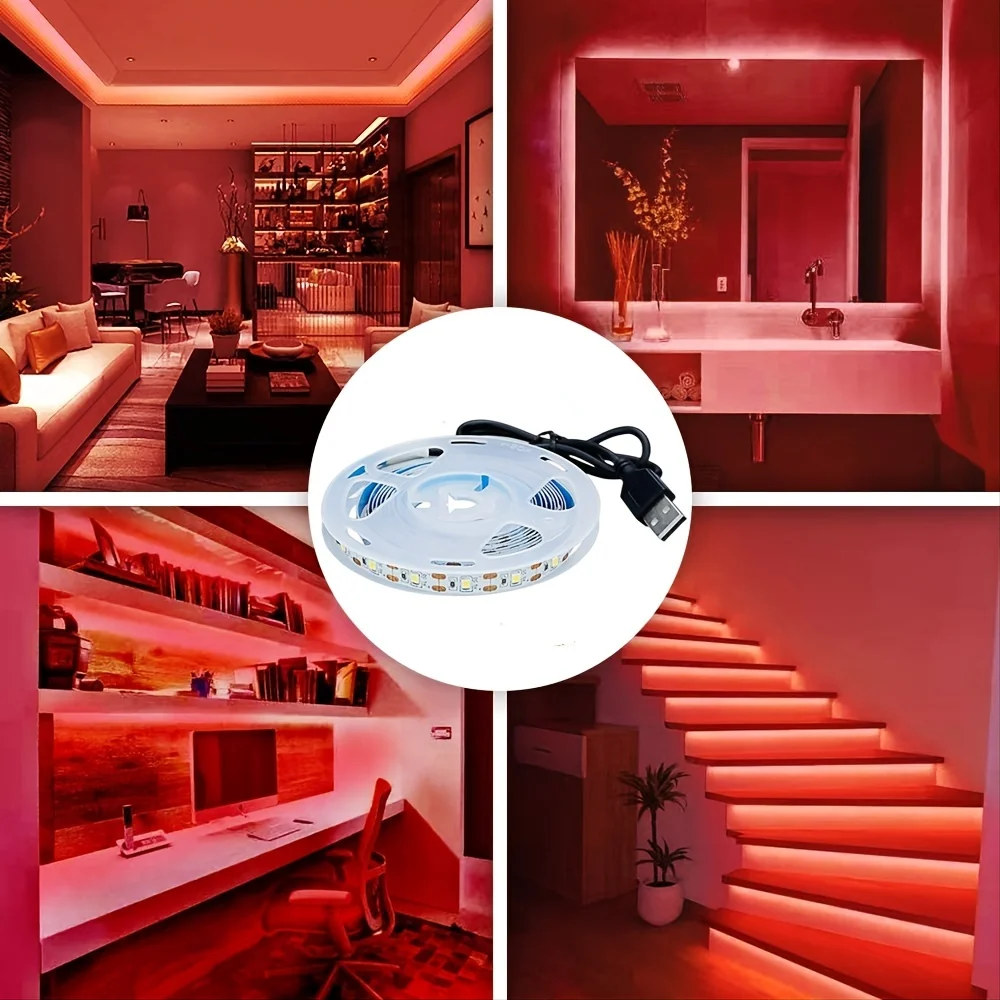 Led Strip Light Tape 5V USB For Smart Tv Backlight Living Gaming Room Bedroom Decor Christmas Halloween Decoration Lighting Lamp