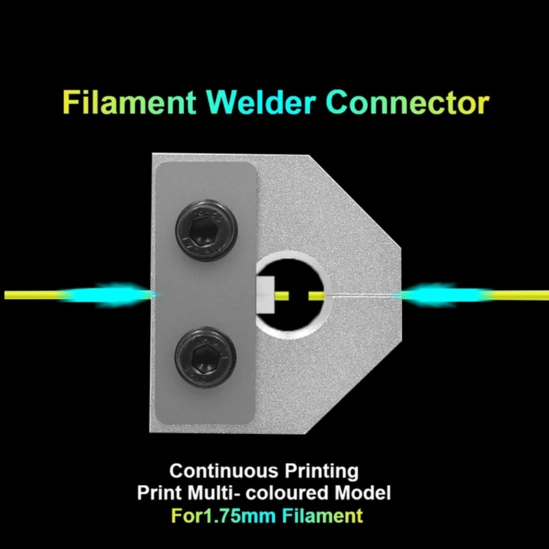 3D Printer Parts 1.75MM Filament Welder Connector Joiner Tool Filament Splicer For All Kind PLA/ABS/PETG, Black