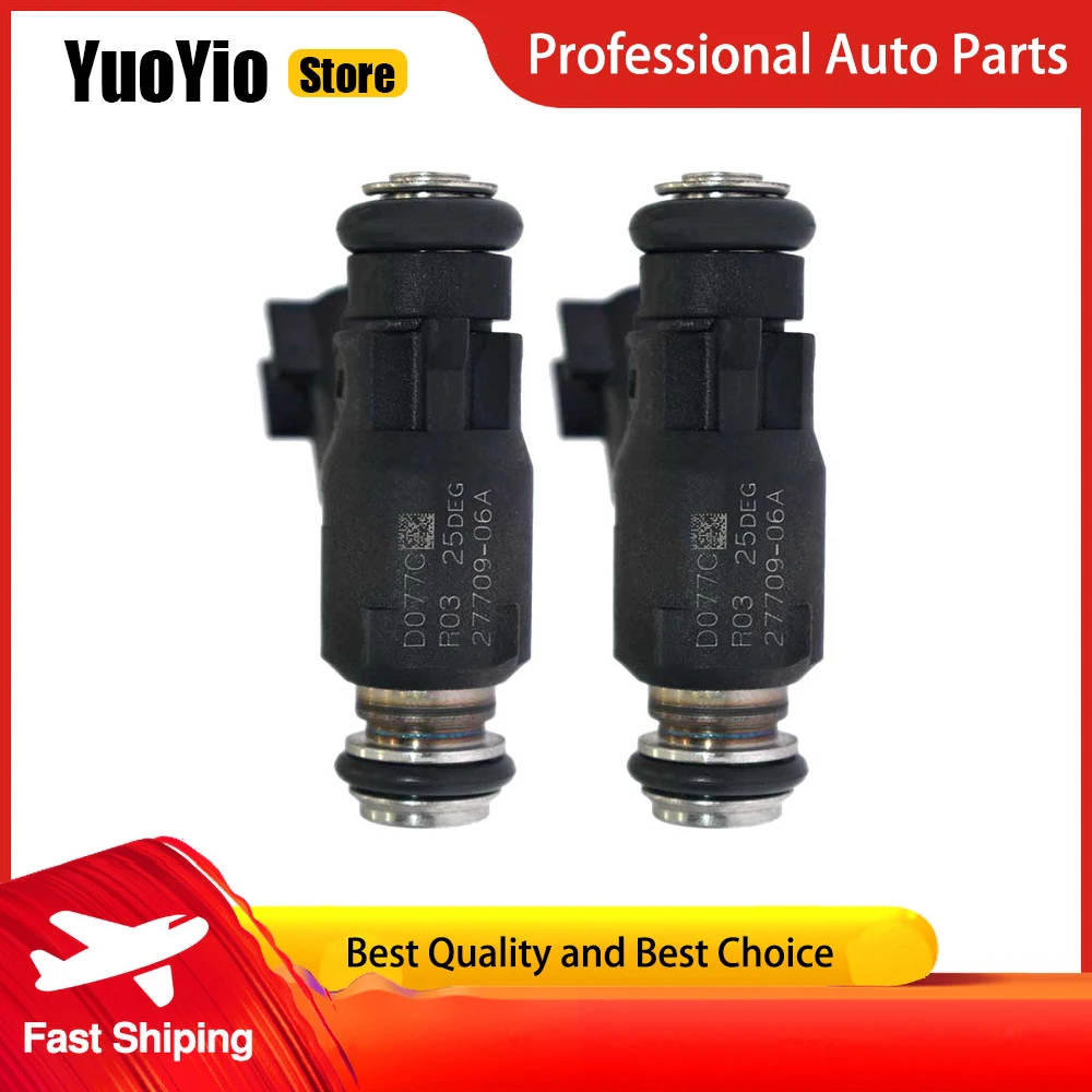 YuoYio 2PCS New 27709-06A Nozzle Fuel INJECTOR Fit For Harley Davidson Dyna Blackline Breakout Road King Glide Fatboy Softail