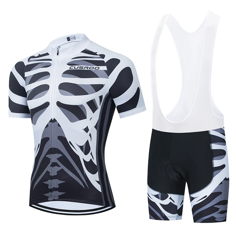 Skeleton Cycling Jerseys Set 2025 Summer Men's Ciclismo Clothing Road Bike Suit Bicycle Bib Shorts MTB T-Shirt Maillot Culotte