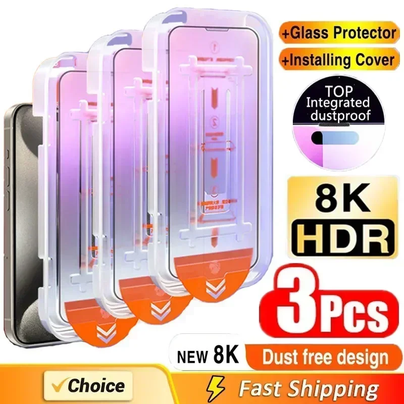 

5Pcs Dust Free Install Screen Protector for Vivo Y04 Y03t Y21D Y28e 18i Y17s Y19S GT Pro Y16 Y02 Y29 4G 5G Tempered Glass Film