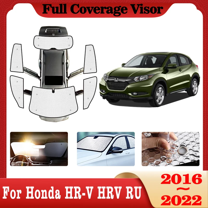 

Car Full Coverages Sunshades For Honda HR-V HRV RU 2016~2022 Car Sun Protection Anti-UV Windows Sun shade Visor Auto Accessories