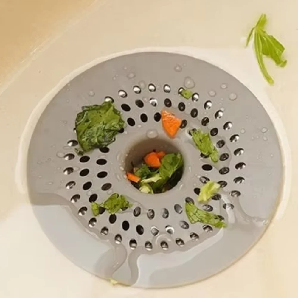 

Anti-blocking Sink Strainer Floor Drain Hair Clean Up Sewer Outfall Drain Filter Round Shape Shower Drain Pad