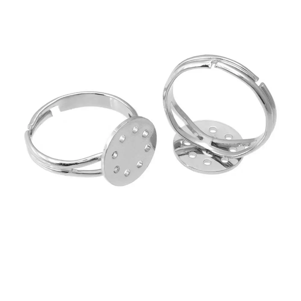 18K Gold Color or Rhodium Color Brass Rings Trays Ring Base Ring Setting Jewelry Making High Quality Diy Findings Accessories image 5
