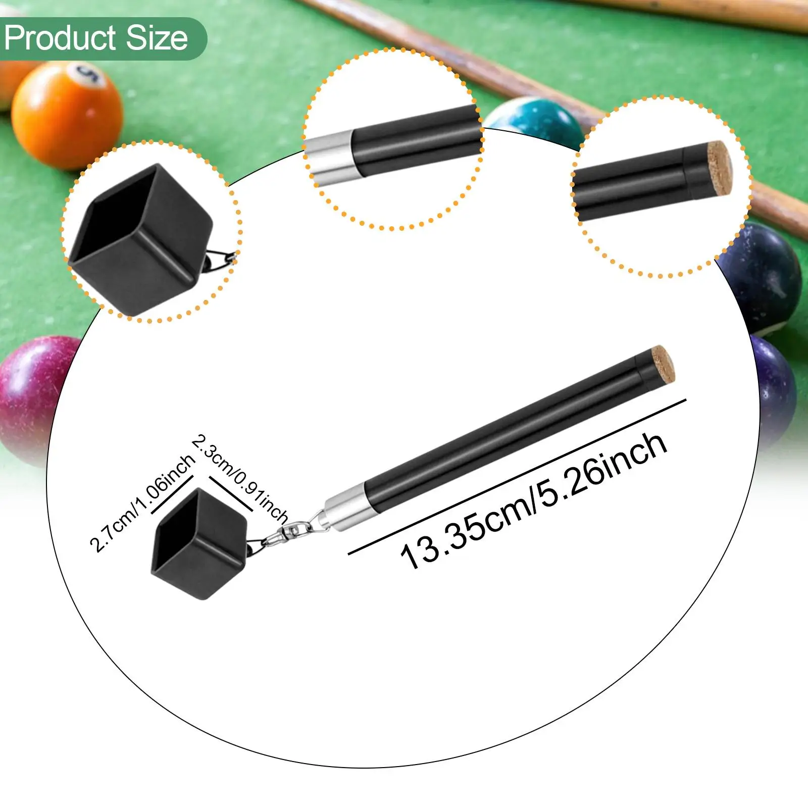 

Multifunctional Pool Cue Chalk Holder, Practical Tool for Billiard Cues And