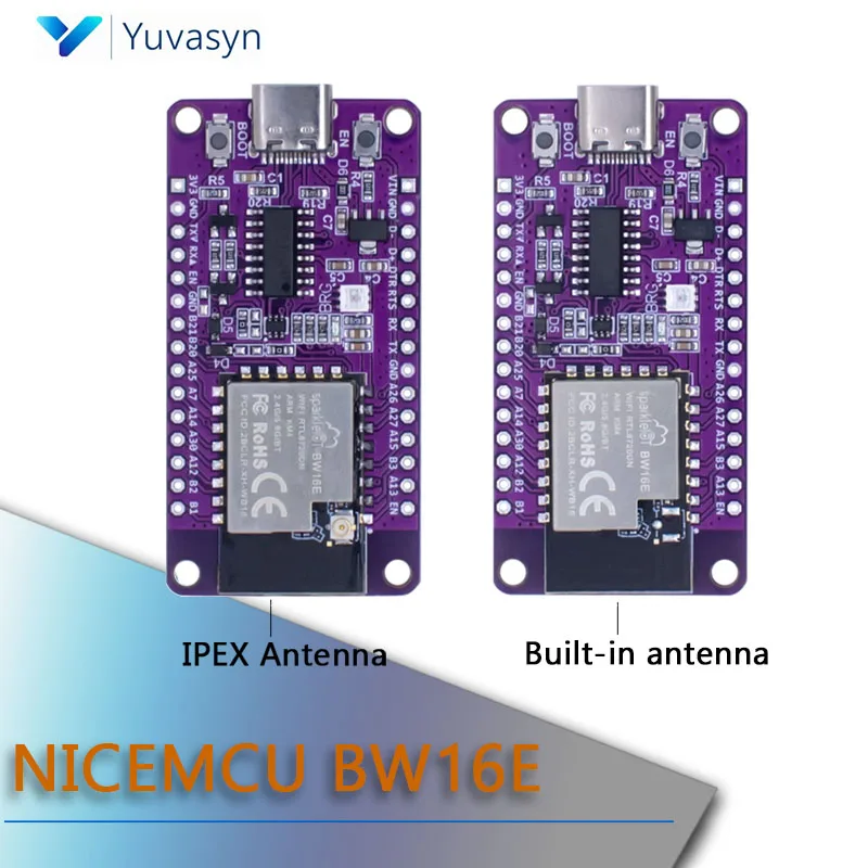 

NICEMCU BW16 Development Board RTL8720DN Dual-band WiFi Bluetooth BLE Module