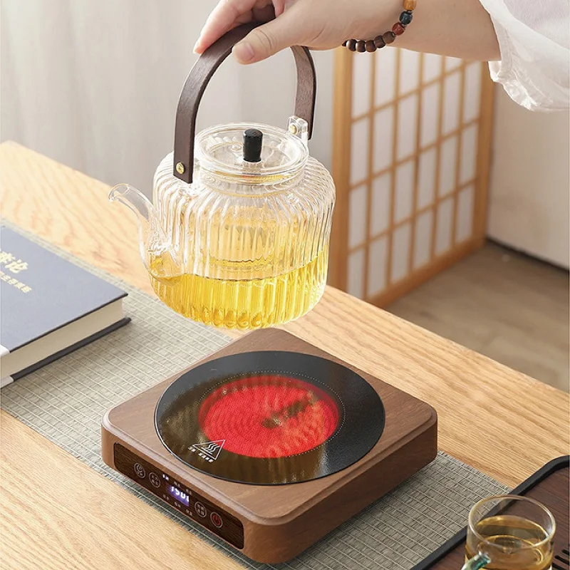 1500 واط الكهربائية موقد سيراميك الذكية الشاي موقد سخان مياه الغليان مدفأة 7 والعتاد مكتب توقيت الدفء صانع الشاي 220 فولت