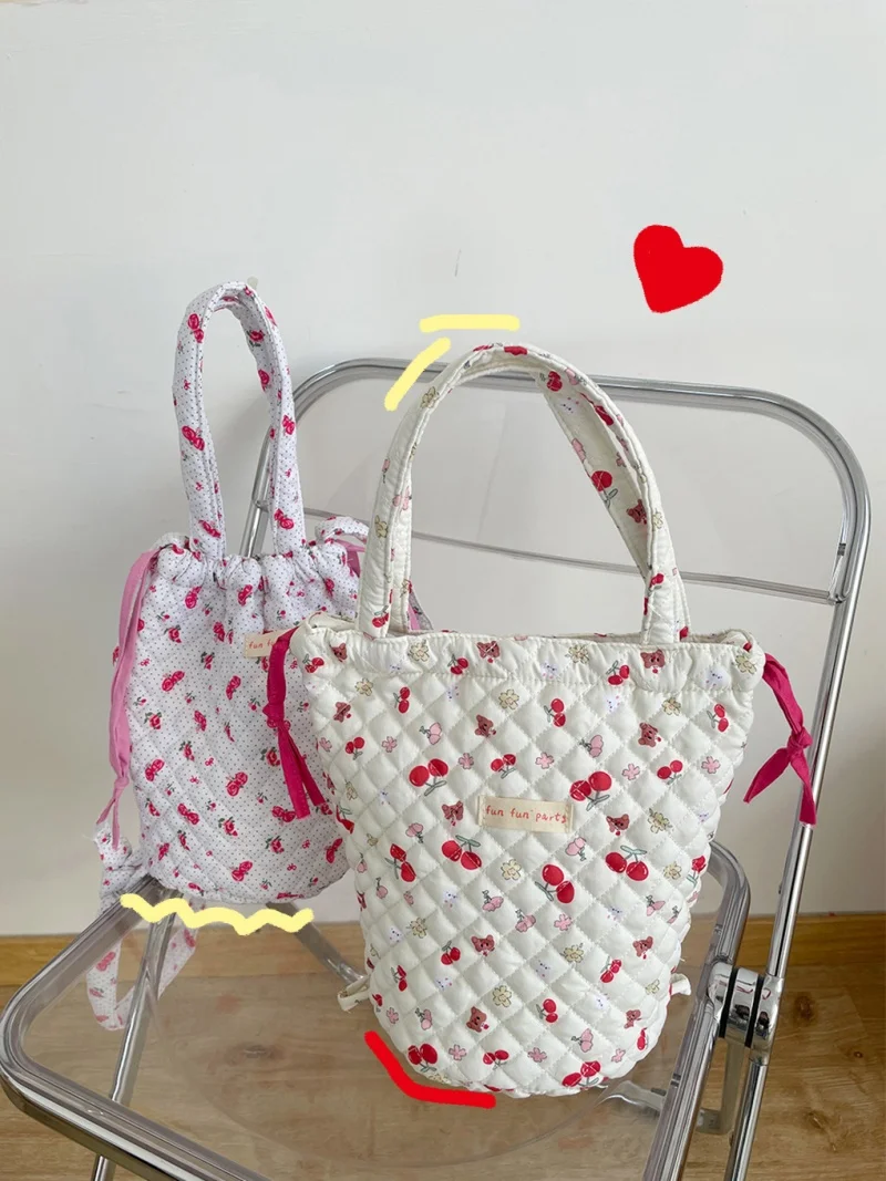 1 حقيبة صغيرة مبطنة بالزهور الطازجة متعددة الوظائف حقيبة ظهر محمولة حقيبة تخزين لطيفة #4