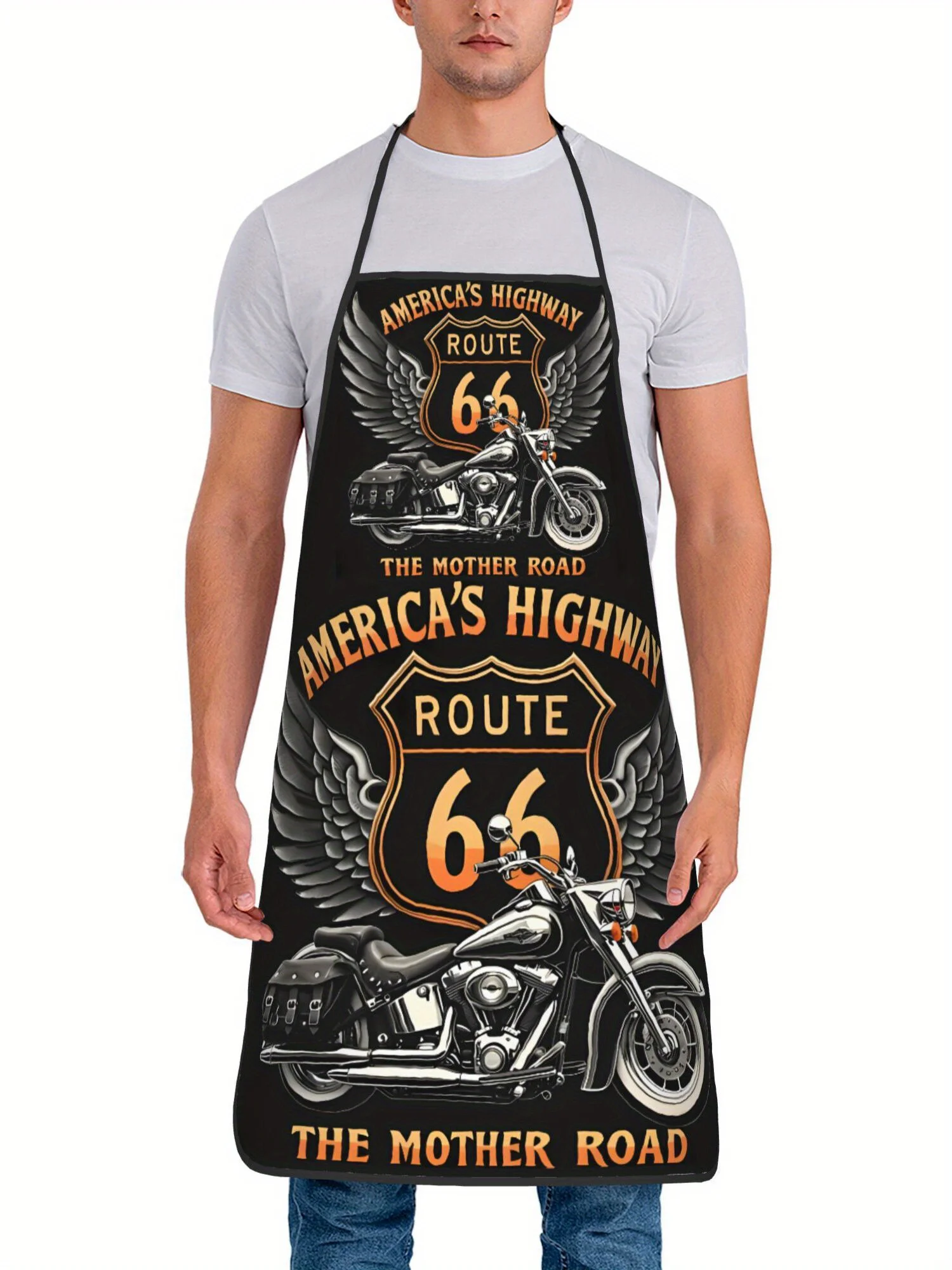 An apron with a road sign pattern is suitable for handicrafts, baking and kitchen cleaning, and is a perfect holiday gift.