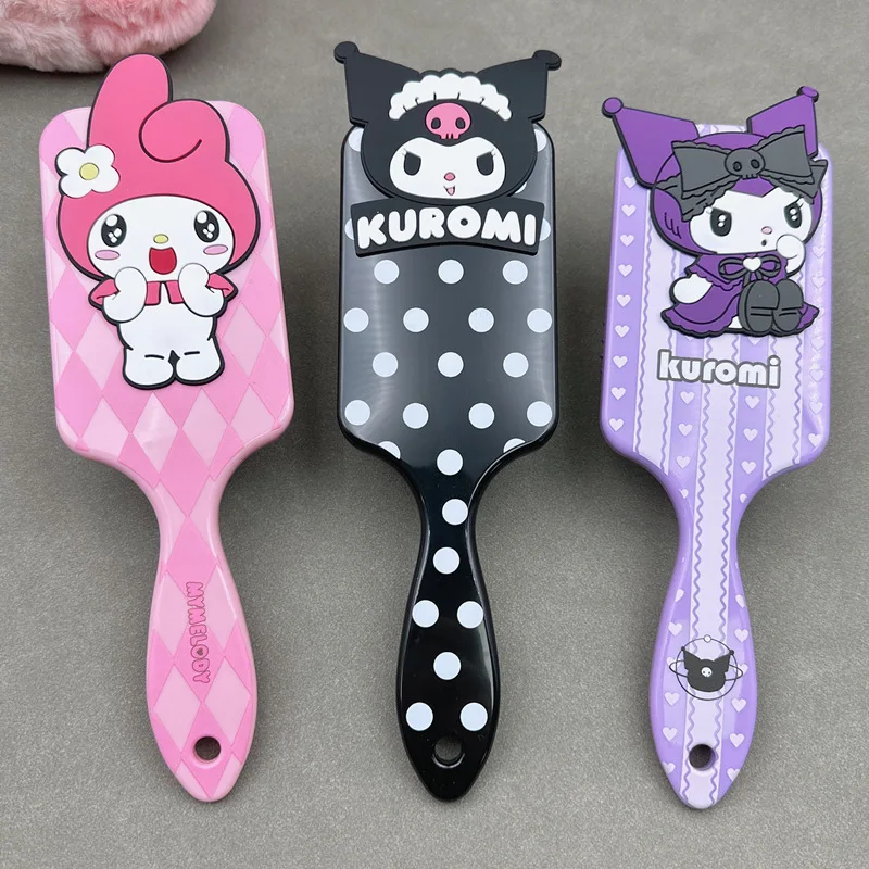 

Kuromi My Melody Air Cushion Comb Kawaii Cartoon Figure Purple Pink Massage Comb Hair Brush Haircare Hairdressing Tool Girl Gift