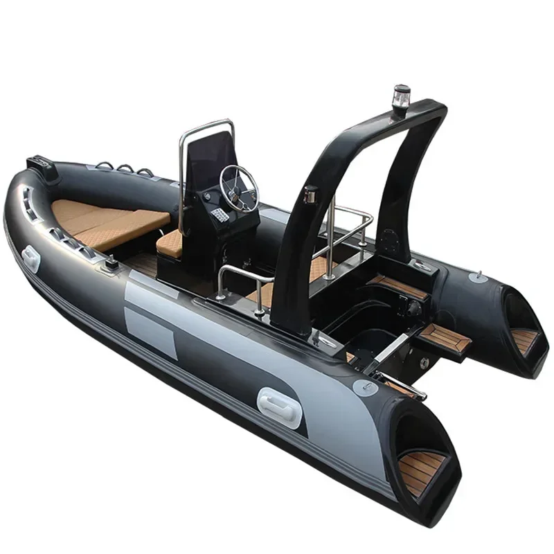 Luxury hypalon 19ft RIB580 Sport Fiberglass RIB boat High Speed Inflatable Boats 5.8M rib inflatable boats from China