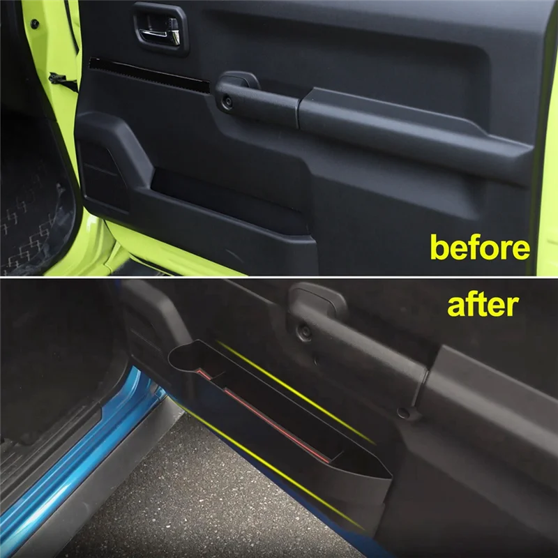 

2 шт., держатель для стакана с водой на дверь автомобиля, ящик для хранения, внутренний держатель лотка, запасные части для Suzuki Jimny JB64 JB74 2019-2022