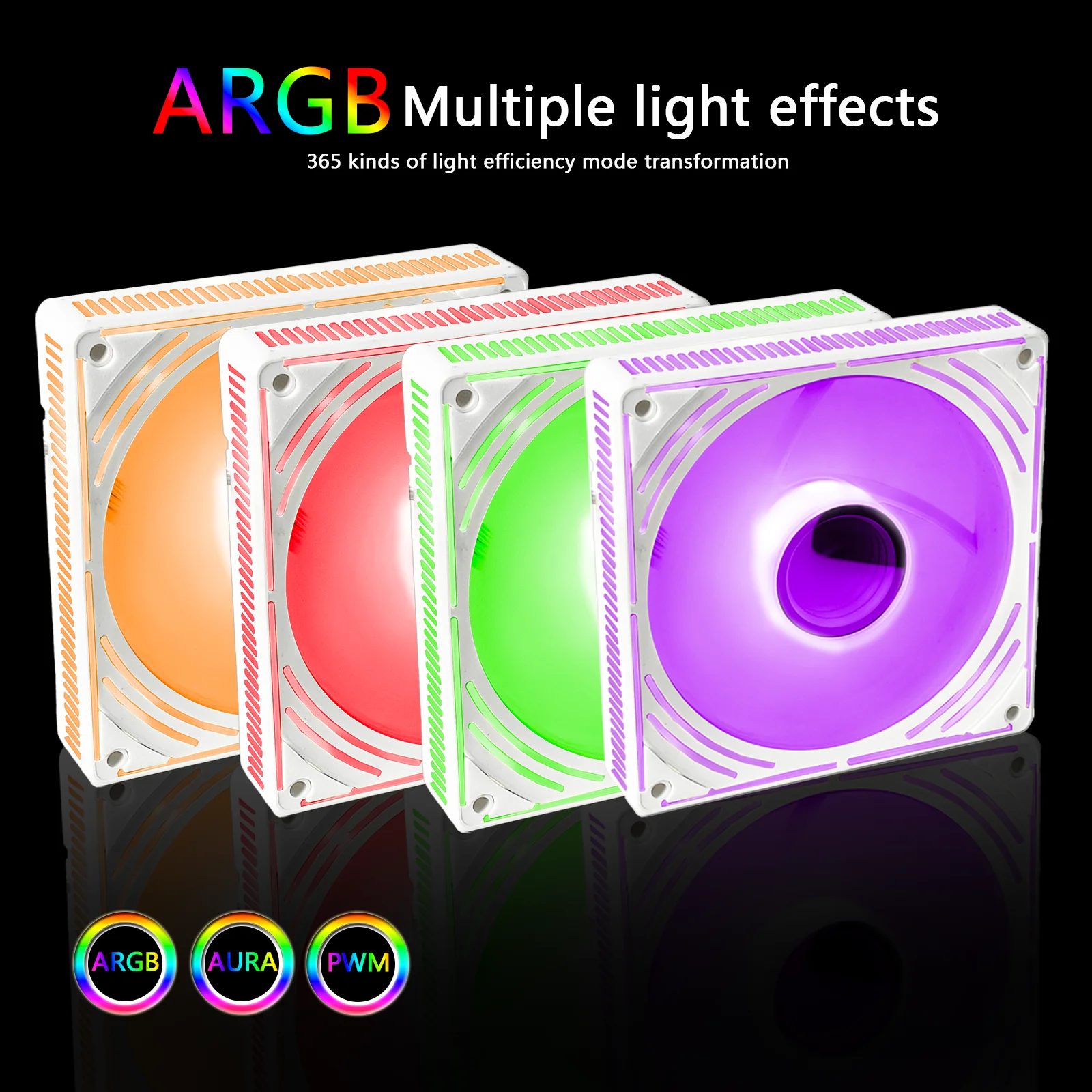 MANMU 120mm LED Computer Fan 12V RGB Controller pc Fan Gaming pc Cpu Fan Argb Chassis PWM Ling Mirror Fan Connection Controller