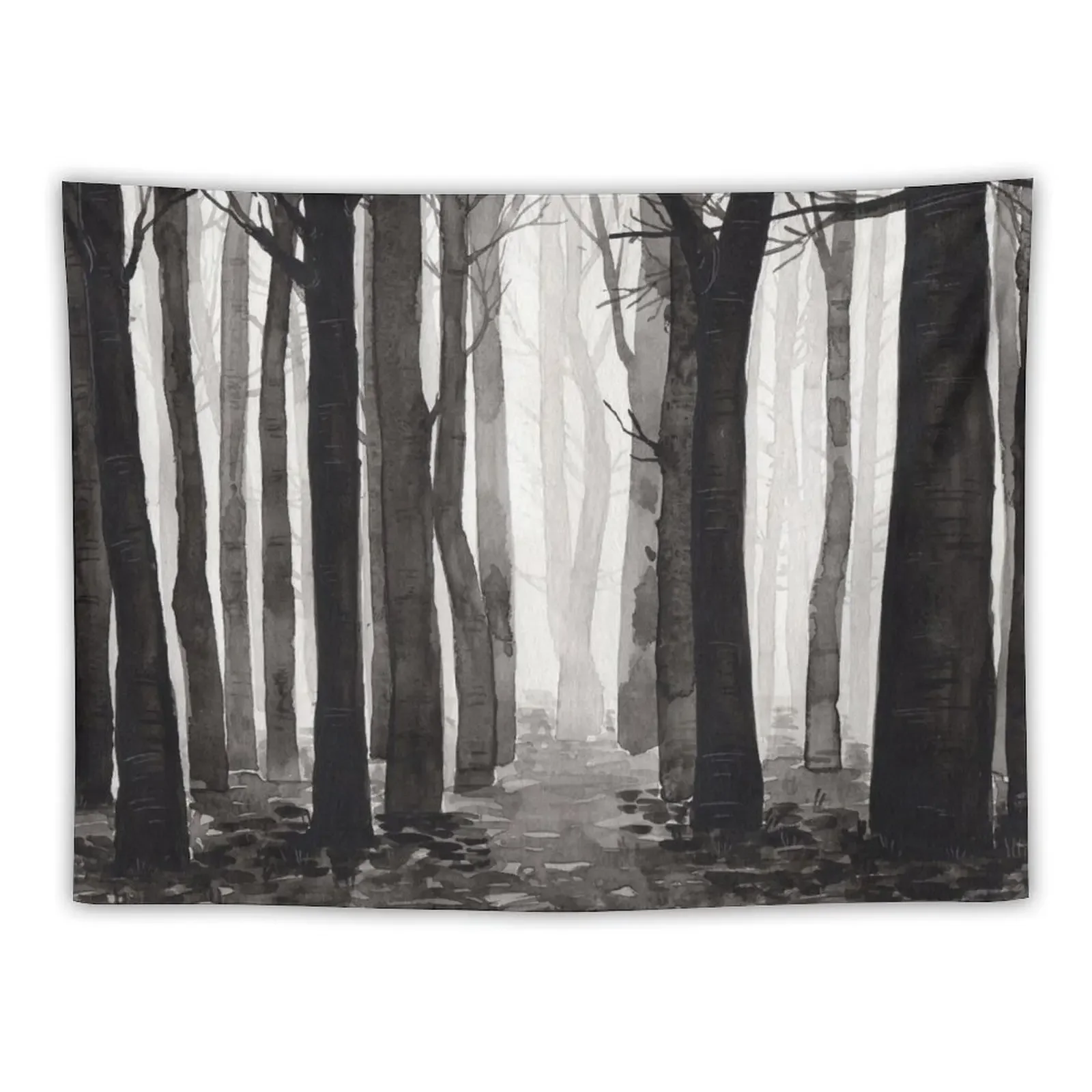 

Monochrome Forest Tapestry Decorations For Room Room Decor Cute Tapestry