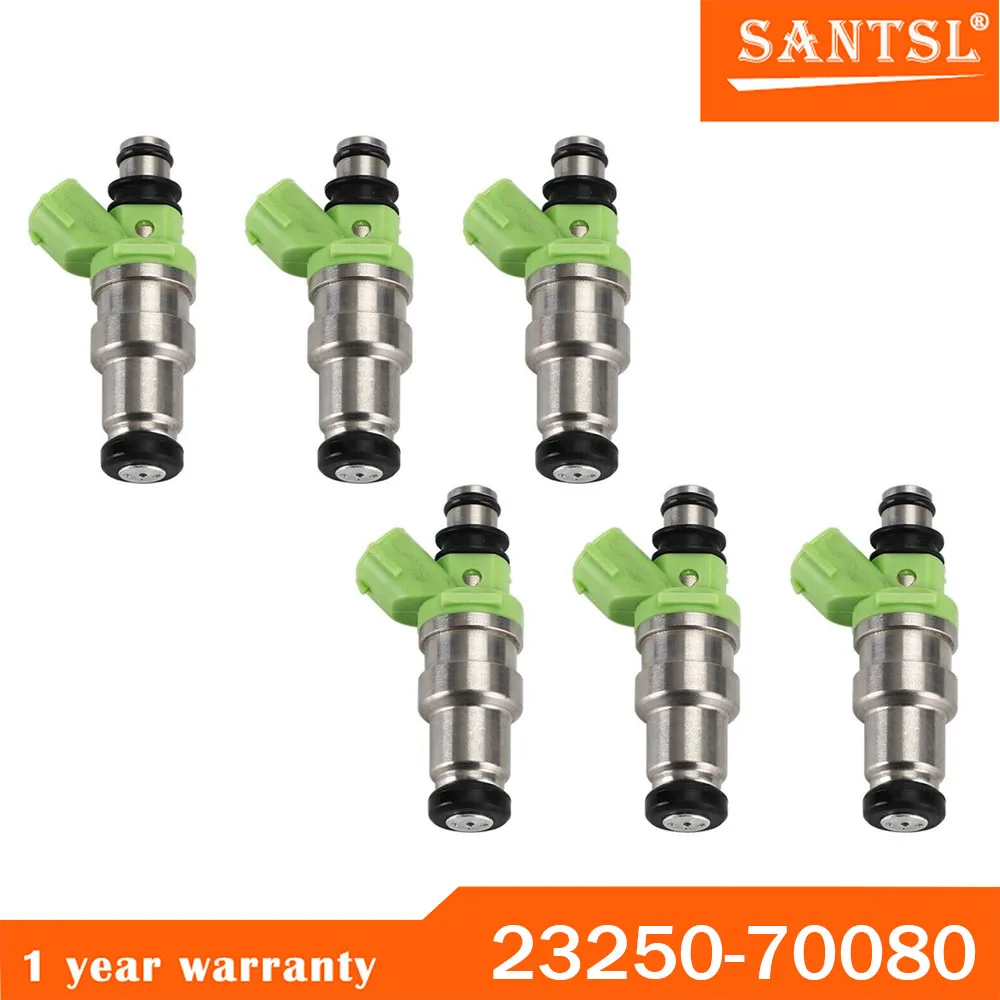 

Set Of 6 Fuel Injectors 23250-70080 For Toyota Cressida Supra 3.0L 1989-1992