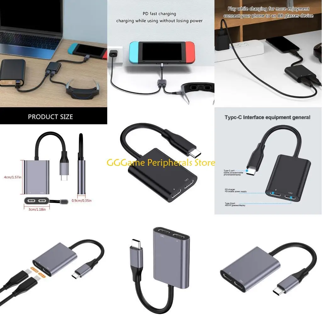 

U55B Travel Friendly AR Glasses USB C Hubs with Integrated USB Interfaces and Rapid Charging Functionality