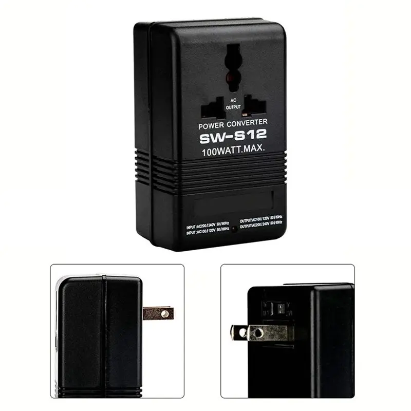 AB11-100W Step-Up Or Down Voltage Converter Transformedual Voltage Transformer Power Converter, Easy To Use Durable Fine Workman