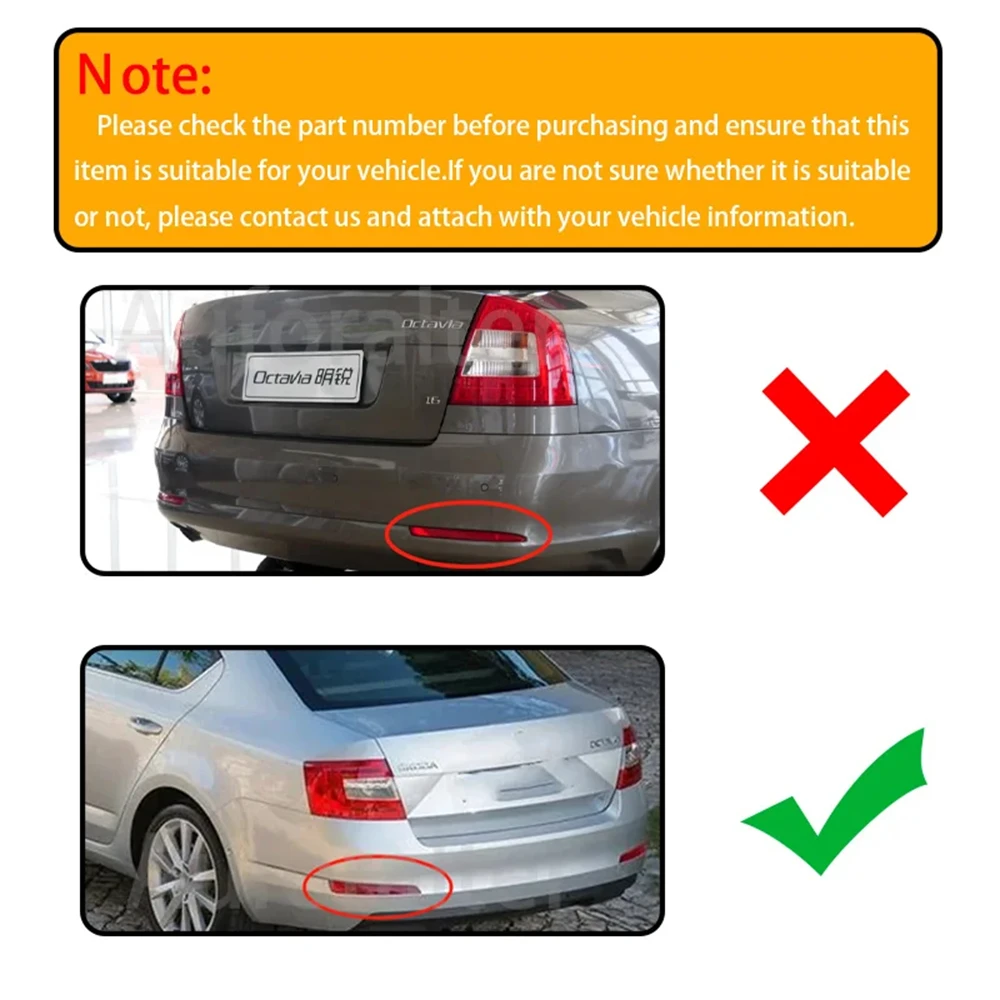 

Rear Bumper Reflector Light For Skoda Octavia 5E A7 Sedan 2013 - 2017 5E5945105 5E5945106 Car Styling