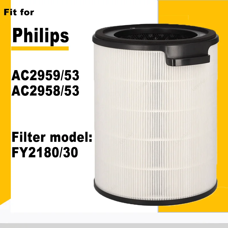 Replacement NanoProtect True HEPA combined Activated Carbon Filter FY2180/30 for Philips Air Purifier AC2959/53, AC2958/53