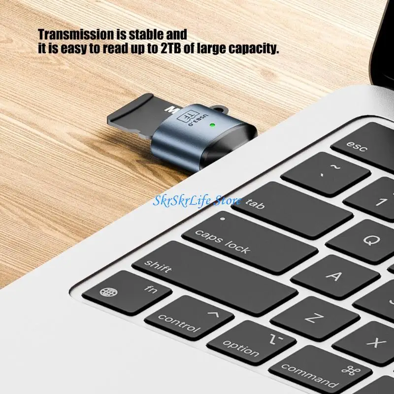 E65E Portable USB C To TF Card Reader with USB3.0 Speeds And Metal Construction