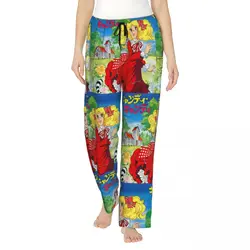 Custom Candy Candy Pajama Pants Women's Animated Anime Movies Lounge Sleep Drawstring Sleepwear Bottoms with Pockets