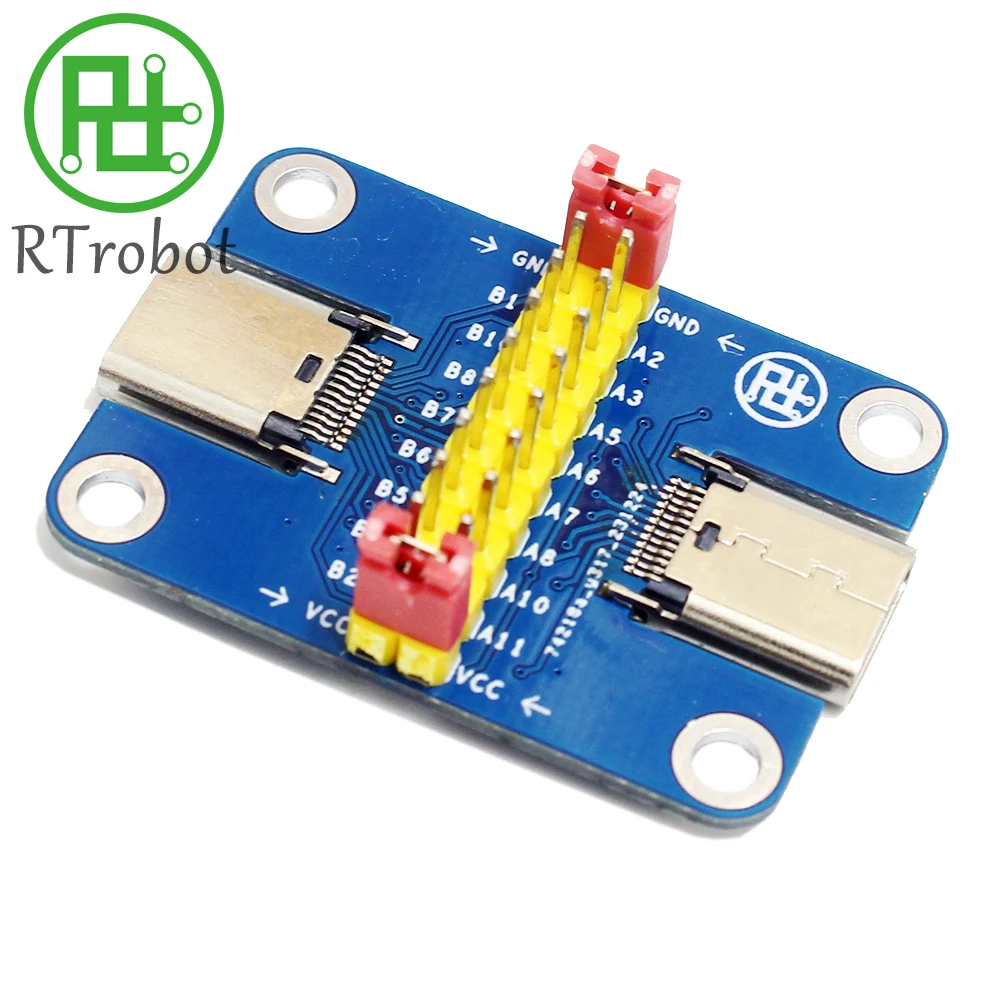 Type-C Male to Female USB 3.1 Test PCB Board Adapter Type C 2.54mm Connector Socket For Data Line Wire Cable Transfer