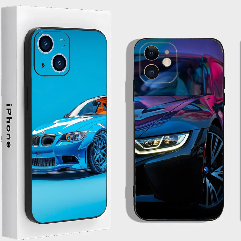 B- Blue Red Car For B- Bmwes-S Phone Case For Iphone 15 11 13 14 Pro Max 7 8 Plus X Xr Xs Max Se2020 12mini Cover Case