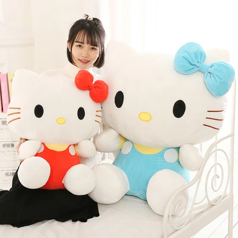 Big Size Sanrio Plush Hello Kitty Plush Hello Kitty Plushies Kawaii Hello Kitty Stuffed Dolls Animal Toy Ragdoll Home Xmas Gift