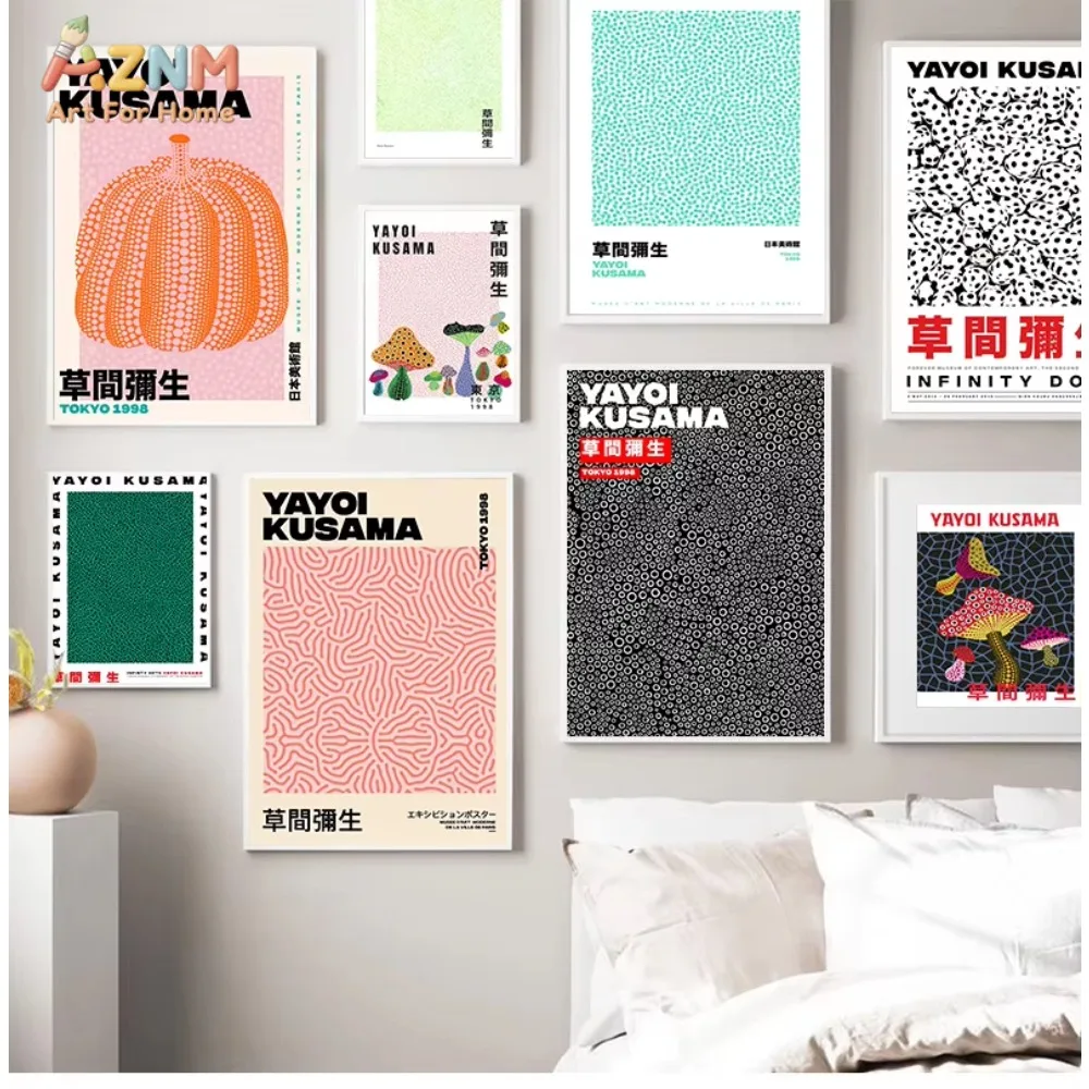 

1 шт. Абстрактные постеры и принты с тыквами в стиле Яёи Кусамы, современные настенные картины на холсте, декор для галереи и комнаты