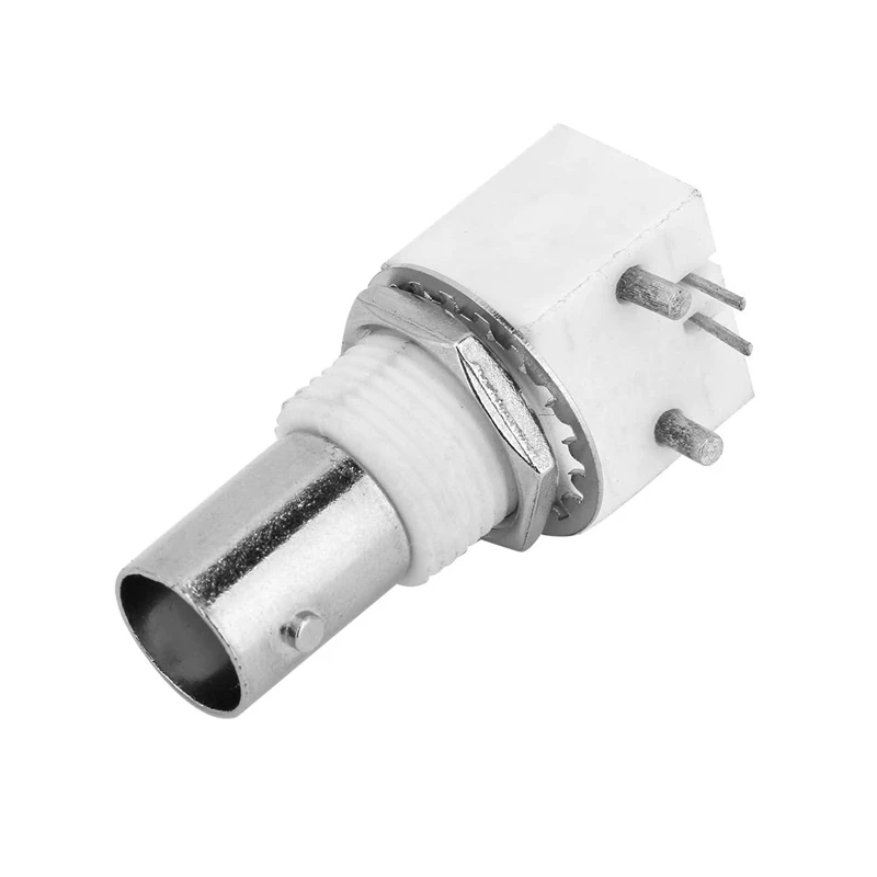 Adaptador branco para sistemas CCTV, placa de conexão, montagem PCB, 90 graus, 2P, BNCQ9, 10 pcs