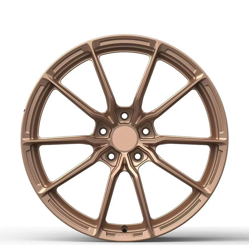 Custom Alloy Wheels High Strength Matte Black Forged Alloy Brown Color Wheel Rim 18 19 20 21 Inch Racing Cars