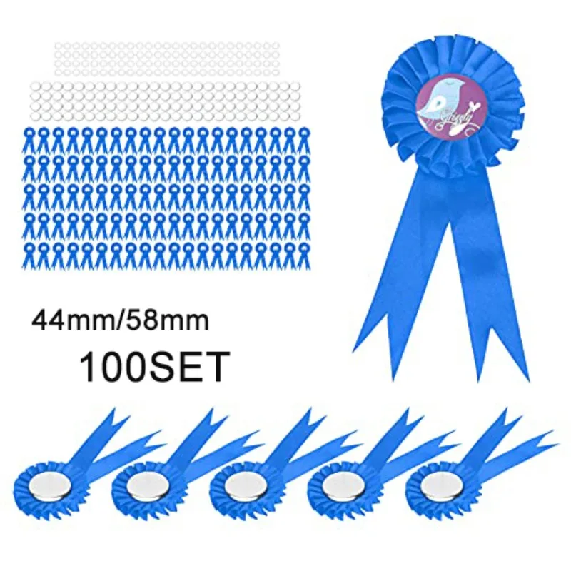 

100 Set 44mm/58mmTinplate Badge Pin Button Blanks Pinback Buttons Badge Pin Button Parts Round Safety Badge Emblem Kit