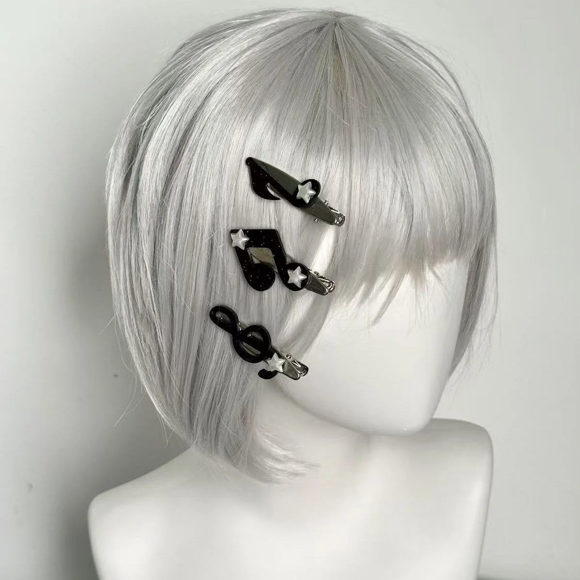 Y2K Musical Note Hair Clip Stylish Star Elegant Barrettes Side Clip Subculture Duckbill Women's Daily Fashion Hairpin Accessory