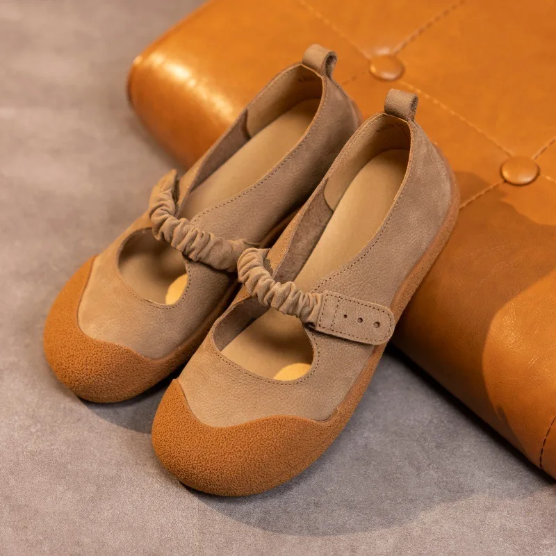 

Birkuir, разноцветные женские туфли на плоской подошве из натуральной кожи, женская обувь Мэри Джейн, роскошные прогулочные туфли на мягкой подошве с эластичной лентой