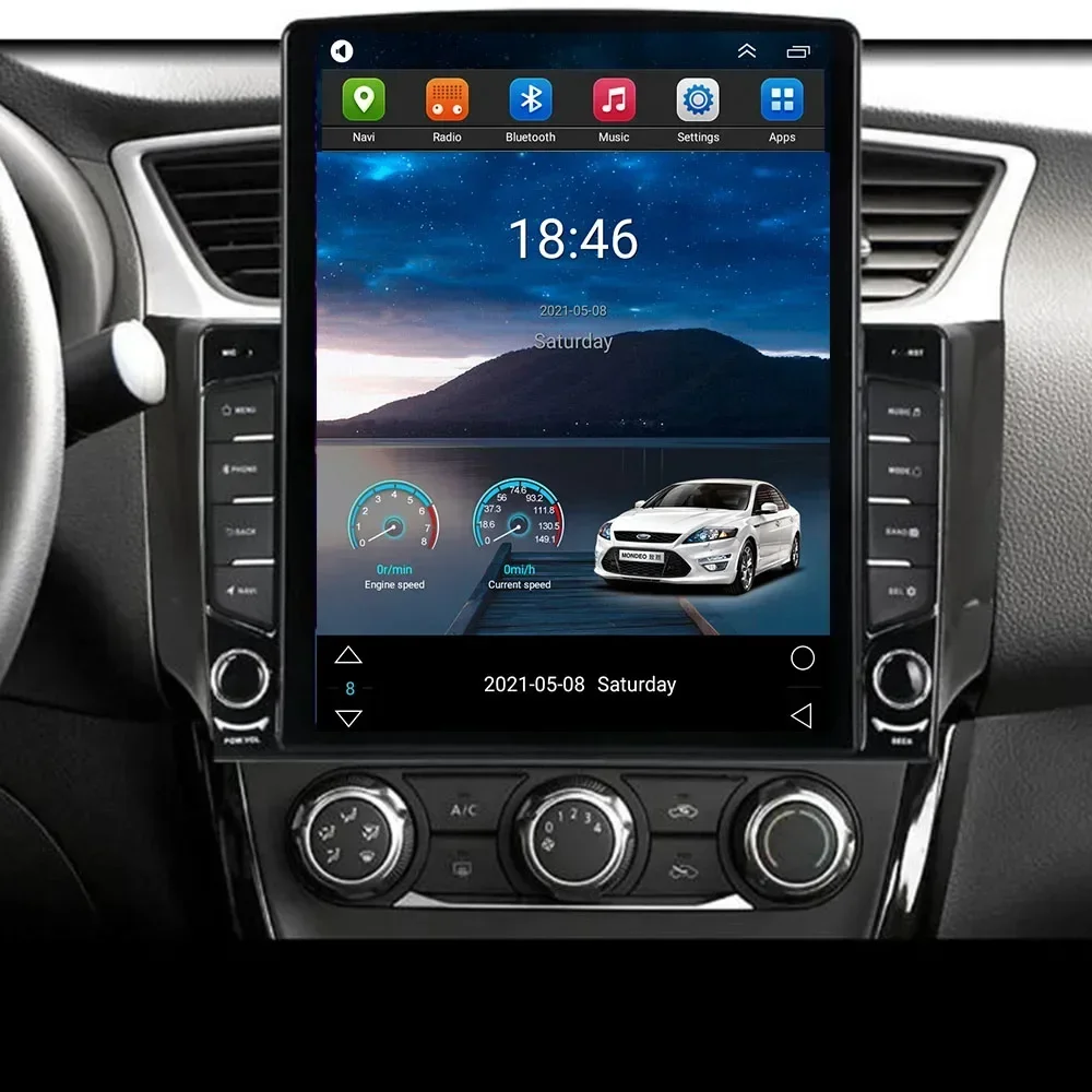 Android 16 Vertical Style Tesla Screen Car Radio GPS Navigation Multimedia Player For Mercedes Benz C Class W203 C200 C230 05-09