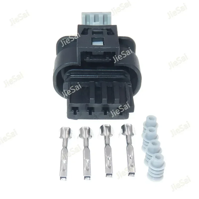 4 Pin Automotive Exhaust Pipe Electronic Valve Dedicated Cable Plug with Pins and Rubber Seals Female Connector 805-122-541