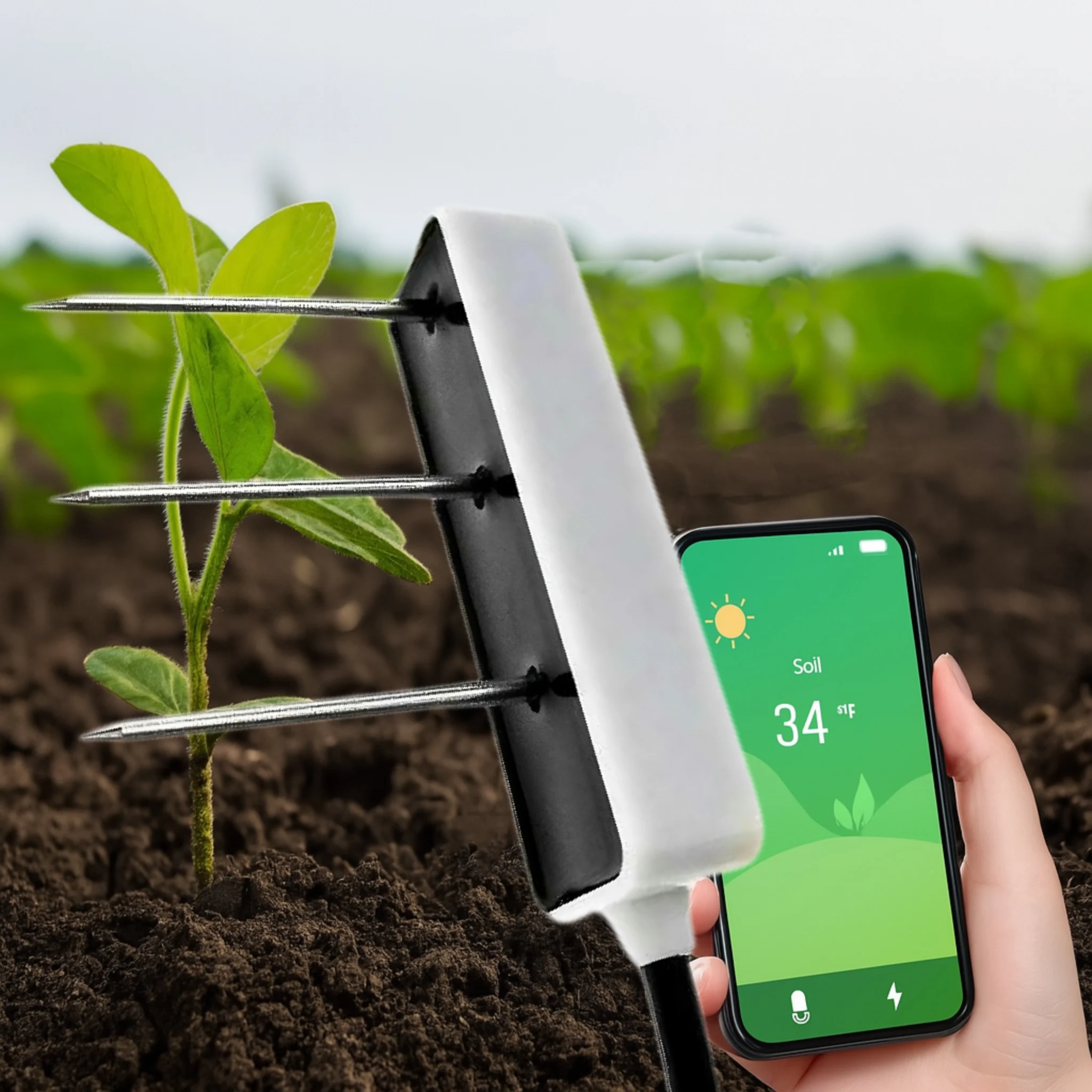 

High Accuracy Robust Advanced Agriculture Temperature EC NPK Equipment Tester Soil Moisture Sensor