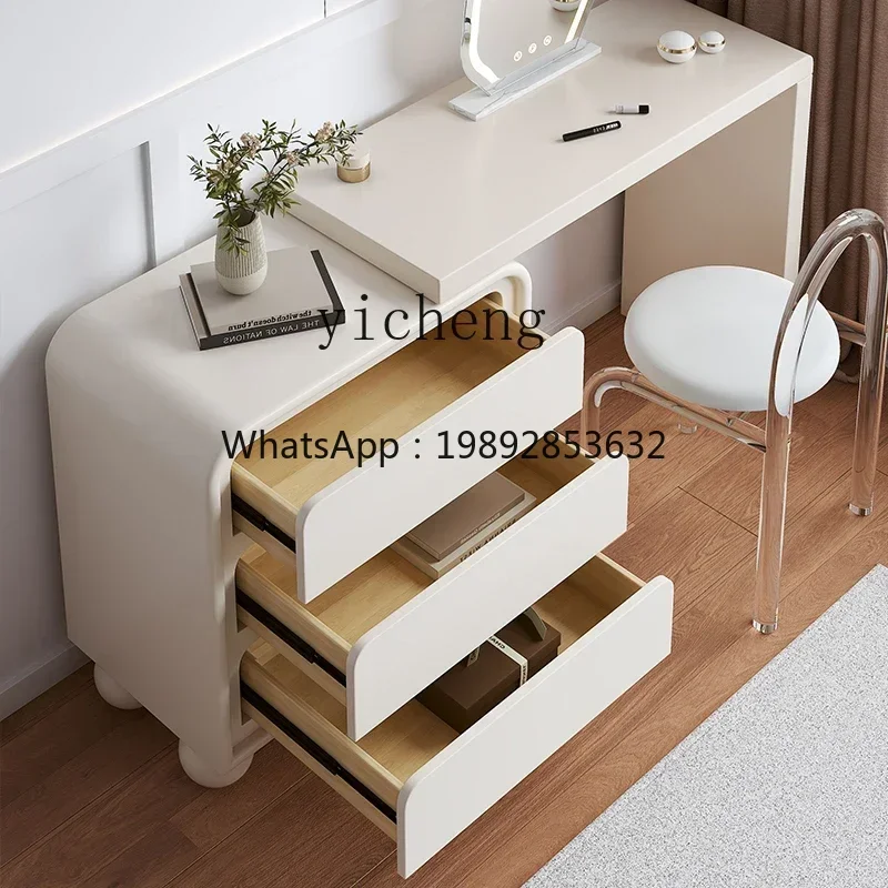 A1 solid wood dresser bedroom modern simple small makeup table three bucket cabinet integrated