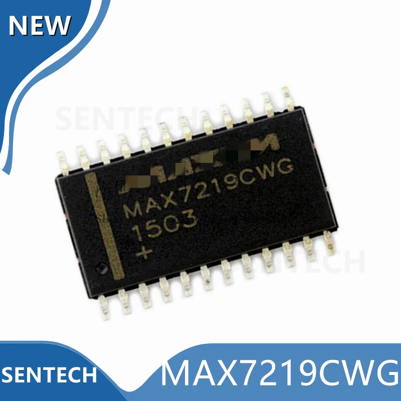 10pcs/lot 100% NEW Original MAX7219CWG SOIC-24 Serial interface 8-bit LED display driver