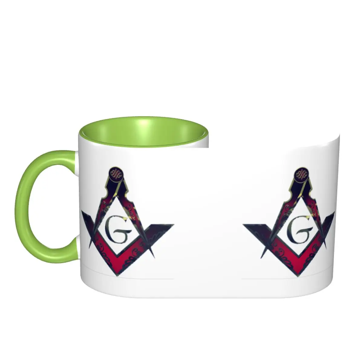 Freemason Compass Masonic Mug Funny Ceramic Coffee Cups Tea Mugs Milk Cup Drinkware Gifts for Friends DIY Custom
