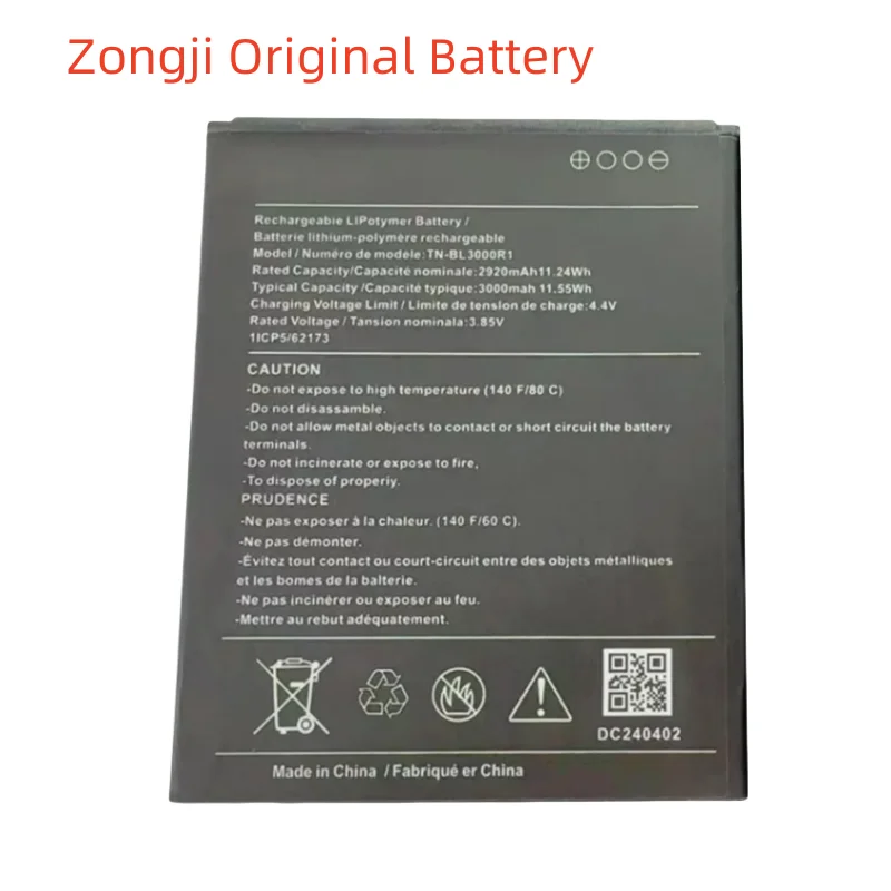 New Battery TN-BL3000R1 3000mAh For Nokia C100 N152DL Mobile Phone Batteries +Tools