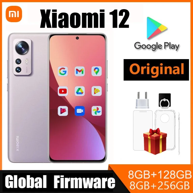 Smartphone Versão Global Qualcomm Snapdragon Gênero 6.28 50mp 32mp 2340×1080 Android 67 Telefone com Asas Xiaomi12 5g