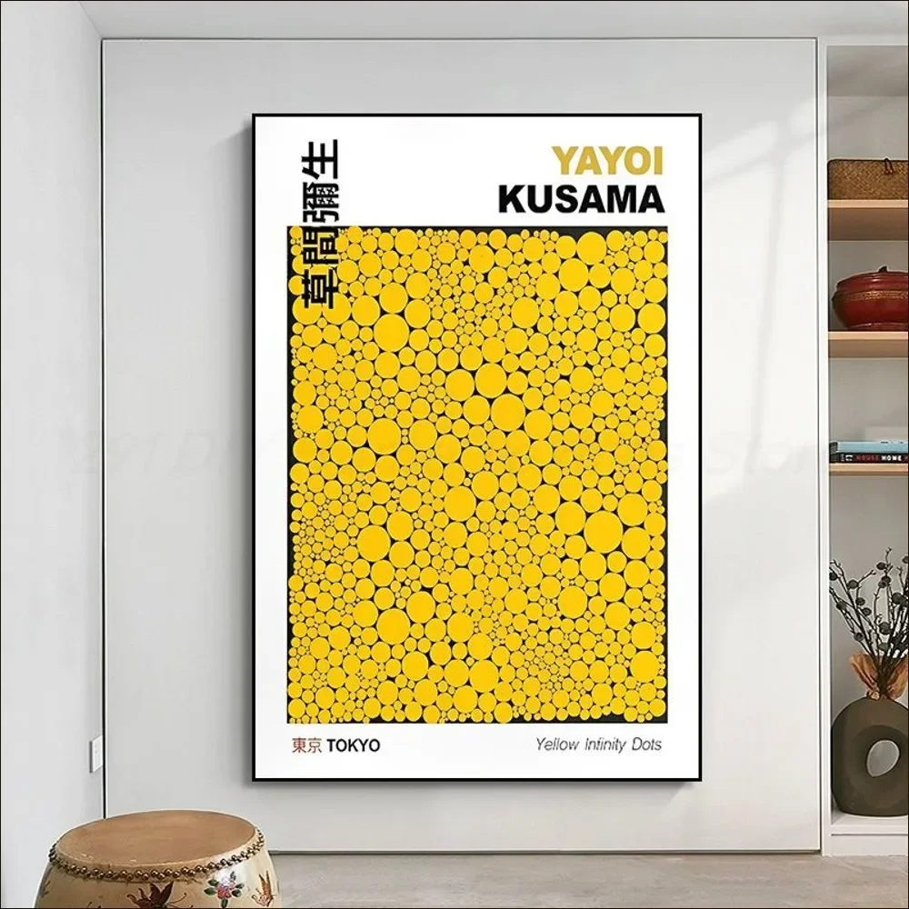 Retro Yayoi Kusama Poster Anime Posters Sticky HD Quality Poster Wall Art Painting Study Wall Decor