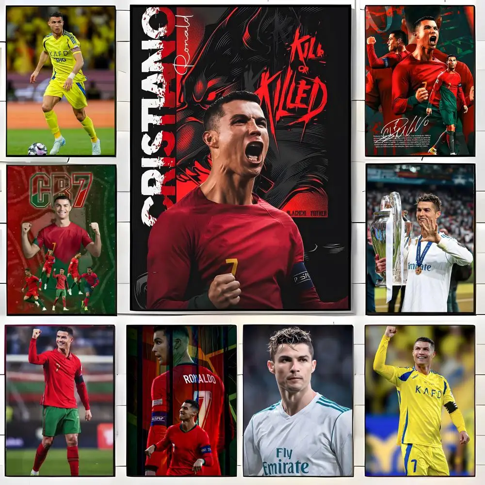Football Poster C-Cristiano R-RonS Poster Wall art print art suitable for living room bedroom bar parlor home decor gift