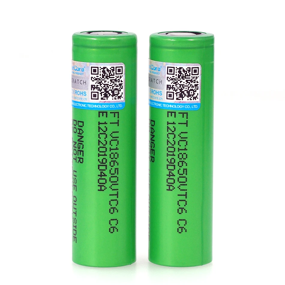 VariCore VTC6 3.7V 3000mAh 18650 Li-ion Battery 20A Discharge 18650VTC6 Flashlight batteries