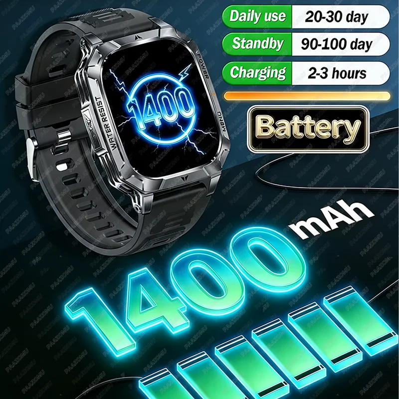 Yeni Sağlam Askeri Akıllı Saat - Smartwatch Rugged Watches For Men incelemesi ve fiyatı