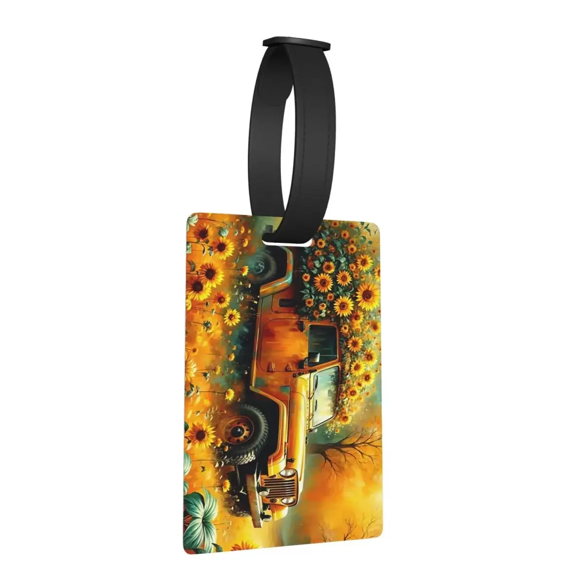 

Sunflower Dreams On Wheels Luggage Tags Suitcase Accessories Travel Portable Baggage Boarding Tag Label Holder ID Name Address