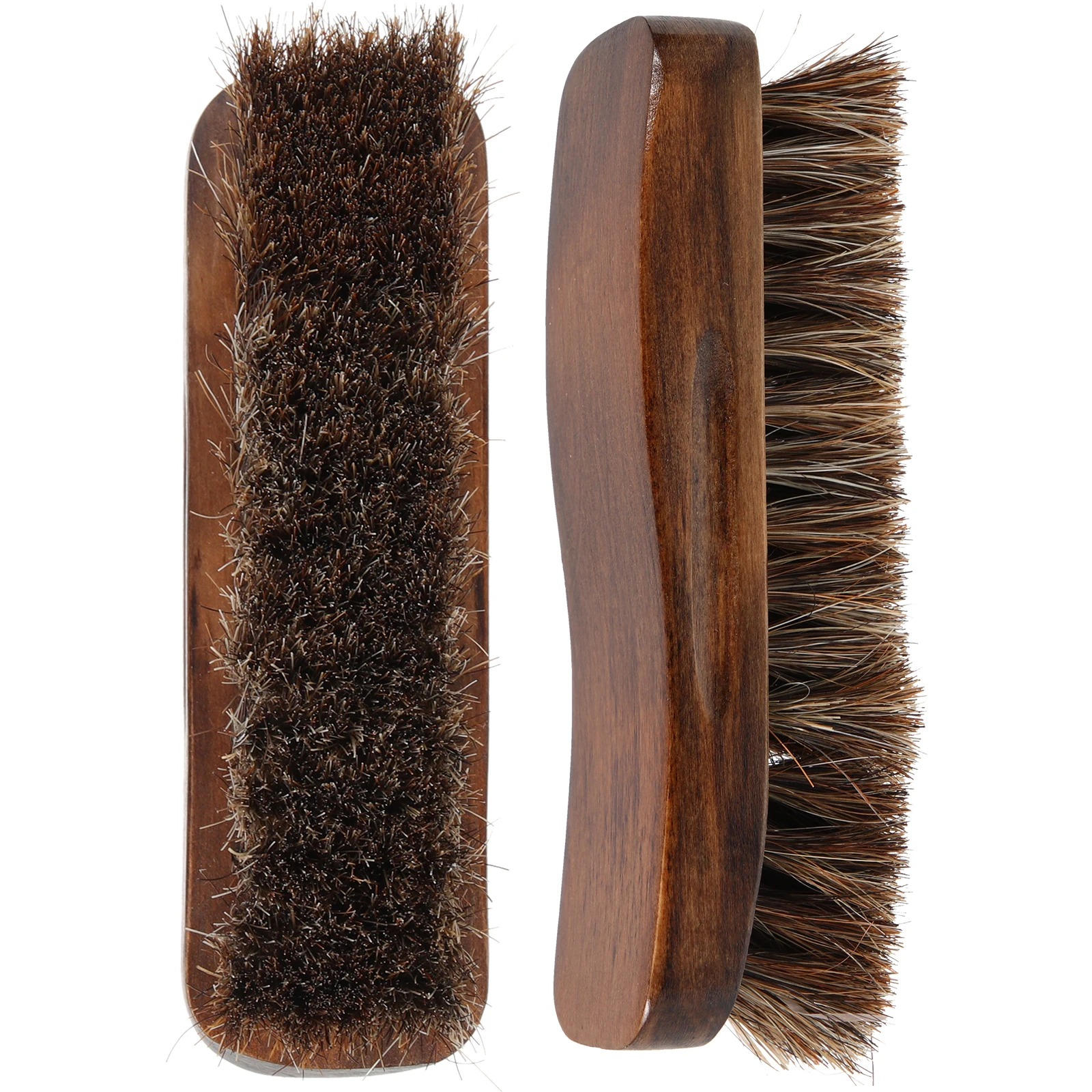 

2Pcs Wooden Shoe Brushes Horse Hair for Home Professional Durable Cleaning Tools Practical Boot Polishing Accessories